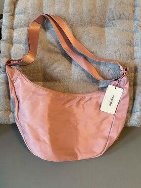 Soft Pink Shoulder Bag with Adjustable Strap